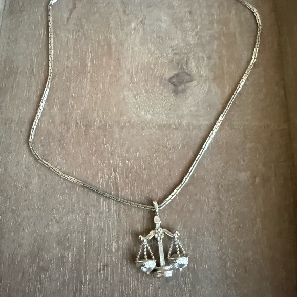 Monet Jewelry - Monet Silver Scales of Justice Necklace